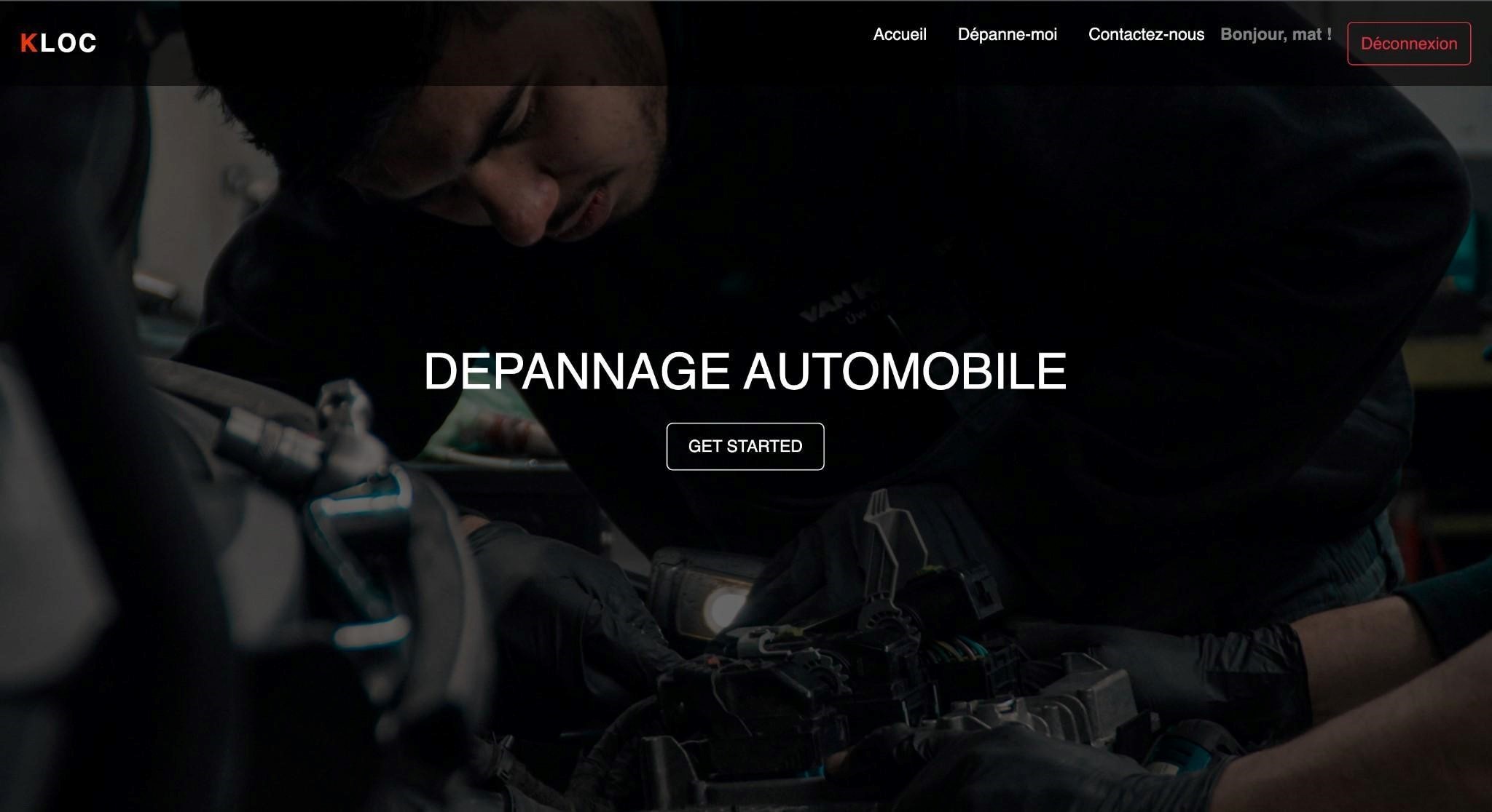 Plateforme de géolocalisation des services de depannage automobile